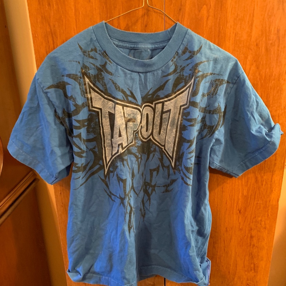 Boys TapOut T-shirt , blue with logo